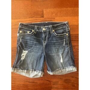 True Religion Cut Off Bermuda Shorts Size 30